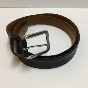 Mens Full Grain Italian Leather Belt 38/95 Made In Italy Dark Brown